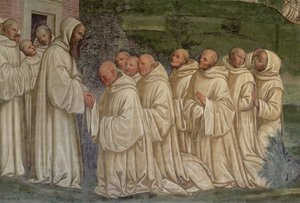 Moines bénédictins, de la vie de Saint Benoît