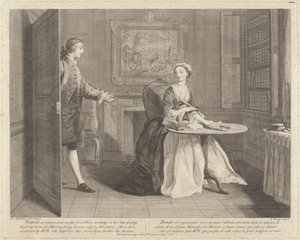 Pamela est représentée dans cette première pièce, écrivant dans le boudoir de sa défunte dame, son histoire n