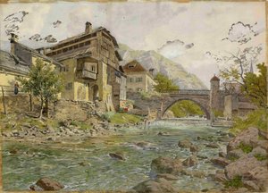 Vue sur Tržič et Tržiška Bistrica - Ladislav Benesch