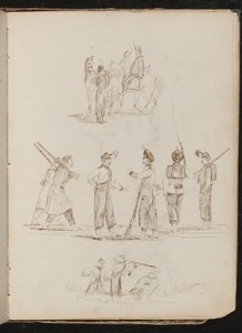 Étude de soldats et de chevaux - Lady Butler