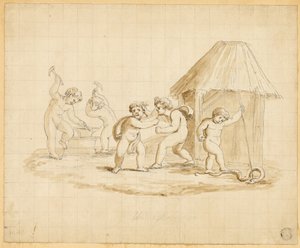 Putti jouant des scènes mythologiques - Lady Diana Beauclerk
