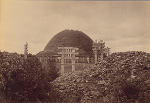 Vue générale de Sanchi Tope, district de Bhopal