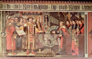 Évêque Robert Sherburne avec Henri VIII (1491-1547) vers 1508-36