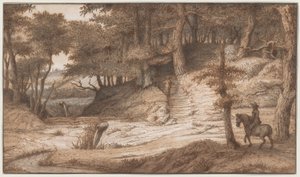 Cavalier et chasseur dans les bois de Doorwerth, près d