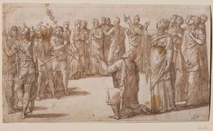 Auguste et la Sibylle Tiburtine, vers 1547 - Lambert Lombard