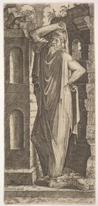 Saint Philippe, debout avec la main gauche sur la hanche et la main droite reposant sur sa tête - Lambert Suavius