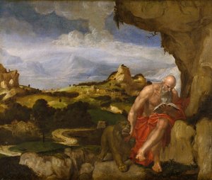 Saint Jérôme dans le désert, milieu du XVIe siècle - Lambert Sustris