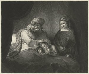 Jacob bénit Éphraïm et Manassé - Lambertus Antonius Claessens