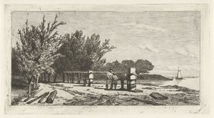 Homme et garçon au bord d