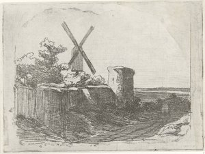 Ruine avec moulin