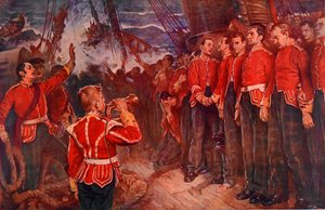 Le naufrage du Birkenhead, 25 février 1852 (photolithographie) - Lance Calkin