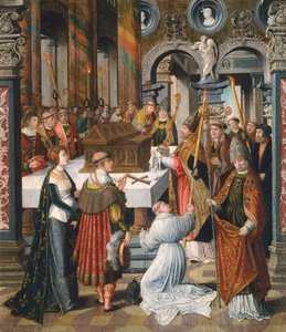 La Messe, détail de la Légende de Saint Bertin, par Lancelot Blondeel