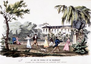 Jeux anciens : Le jeu du diable (diabolo) et le bilboquet, d