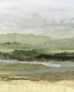 Paysage vert en couches
