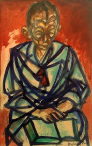 Sans titre (Marin Miklós, lisant un livre) - Laszlo Moholy Nagy