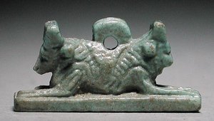 Amulette de lion à tête de taureau, Période Saïte, 715-656 av. J.-C. - Late Period Egyptian