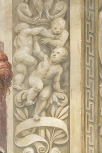 Putti, décorations autour des fenêtres