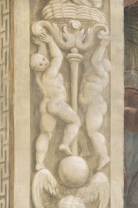 Putti, décorations autour des fenêtres (fresque)