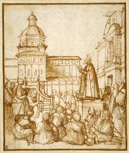 Saint Marc prêchant sur la place