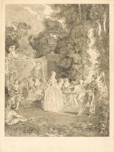 Fêtes vénitiennes - Laurent Cars after Antoine Watteau