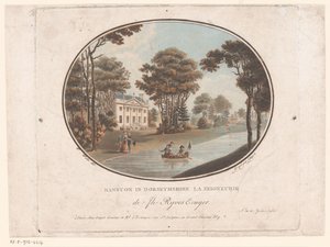 Vue de Ranston dans le Dorsetshire Jardins Anglais (titre de la série sur l