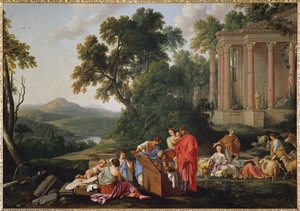 Laban cherchant ses idoles dans les bagages de JacobLaban searching for his idols among the possessionsof Jacob ...