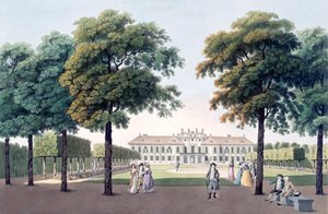 Vue du Château de Plaisance à Hetzendorf, Vienne, années 1790