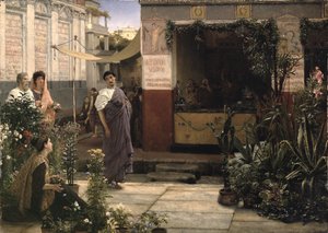 Un marché aux fleurs romain