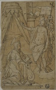 Le Christ apparaissant à sa mère - Lazzaro Tavarone