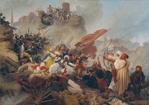 Assaut des Turcs sur la bastion Löwel - Leander Russ