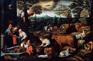 Juin de la série Les Saisons, fin 16e ou début 17e siècle