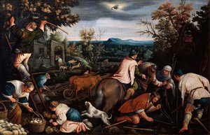 Octobre de la série Les Saisons, fin du 16e ou début du 17e siècle