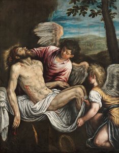 Le Christ mort avec des anges - Leandro Bassano