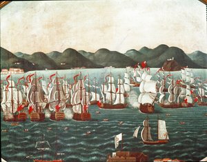 Navires anglais dans la baie de Rio de Janeiro