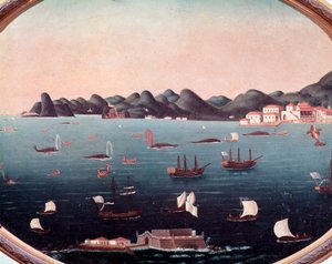 Chasse à la baleine dans la baie de Guanabara au Brésil Aquarelle par Leandro Joaquim 18ème siècle Rio de Janeiro, Musée national d