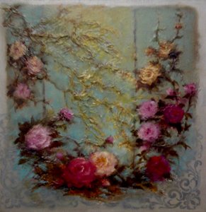 Antique Roses, 2024 (oil on canvas) - Lee Campbell
