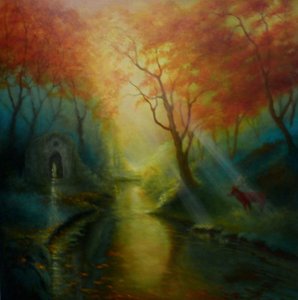 Druanitia, reine des druides, 2024 (huile sur toile) - Lee Campbell