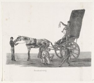Charrette avec un charlatan, 1835 (Charlatanisme) - Leendert Springer (I)