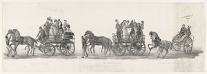 Invitation à un concert, le bal et des étudiants ivres, 1835 - Leendert Springer (I)