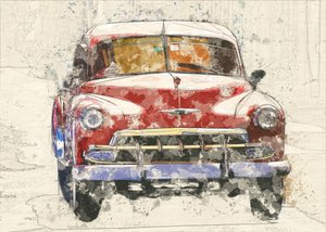 Voiture de collection rouge