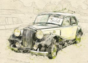 Voiture de collection vendue - Lembayung senja studio [Vintage Poster]