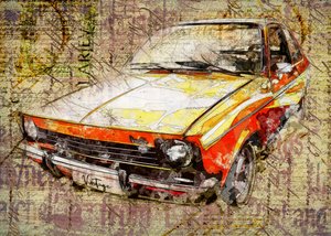 Art automobile vintage - Lembayung senja studio [Vintage Poster]