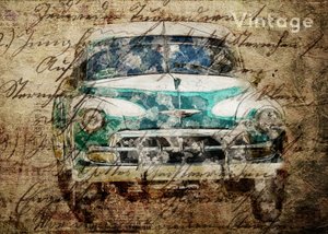 Script sur les voitures anciennes - Lembayung senja studio [Vintage Poster]