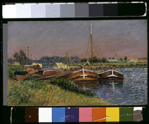 Barges sur la Marne à Lagny