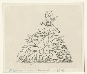 Fleur avec une libellule