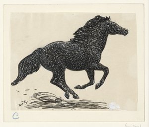 Cheval au galop - Leo Gestel (signed by artist)
