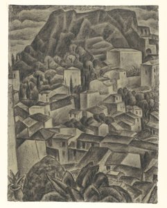 Village de montagne italien - Leo Gestel (signed by artist)