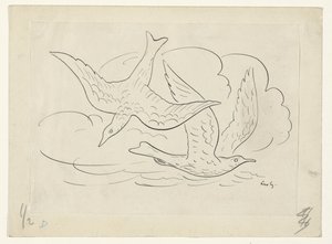 Deux oiseaux - Leo Gestel (signed by artist)