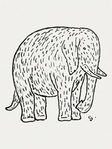 Éléphant (vers 1891-1941) – Dessin en haute résolution de Leo Gestel - Leo Gestel