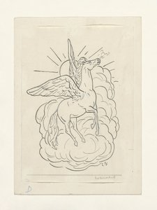 Pégase volant devant les nuages (1891-1941) - Leo Gestel